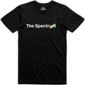 Black t-shirt with colorful graphic design featuring 'Sinclair Spectrum' .